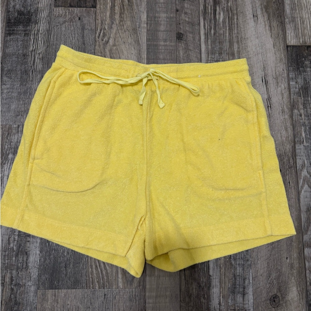 Como Vintage Women’s Yellow Terry Cloth Shorts S